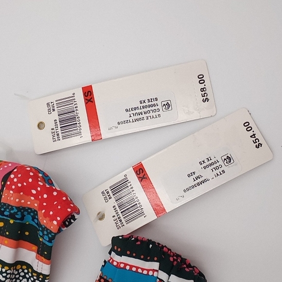 Anne Cole Marilyn Halter Neck Top and Shirred Band Hipster Sand Stripe‎ XS - Picture 16 of 16